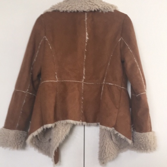 American Rag Macy’s Brown Faux Suede Fur Jacket - Picture 5 of 8